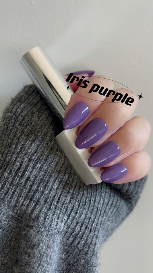 Iris Purple | Gel Polish | Ultra Shine Long Lasting Brush on UV Gels Home Nail DIY False Tips Manicure Nail Art Supply