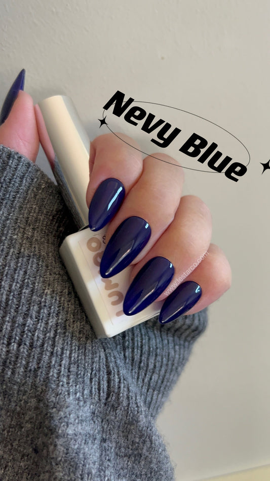 Navy Blue | Gel Polish | Ultra Shine Long Lasting Brush on UV Gels Home Nail DIY False Tips Manicure Nail Art Supply