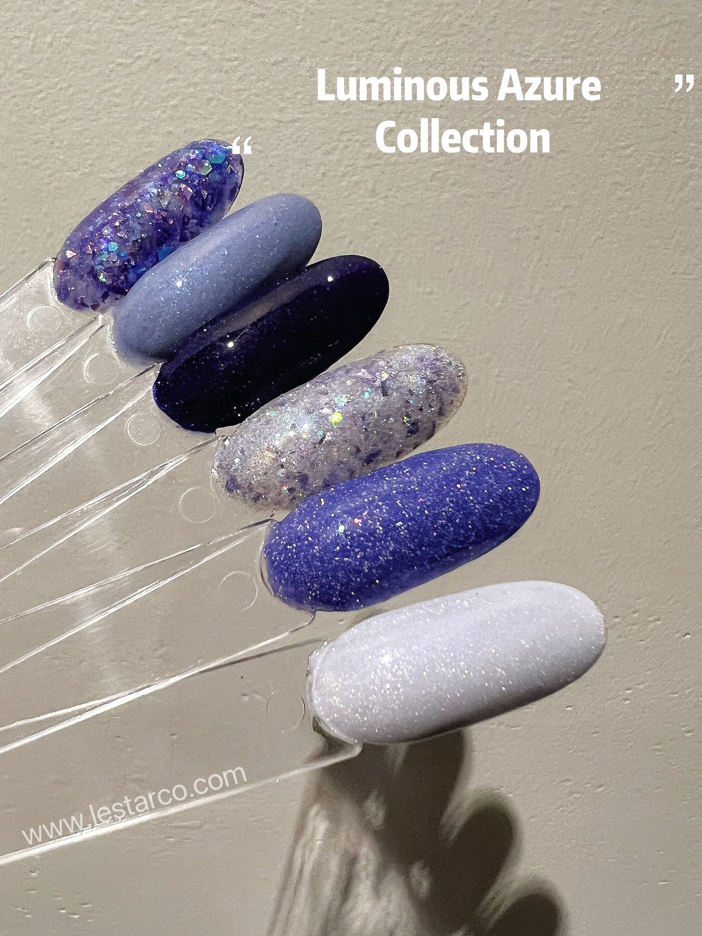 Luminous Azure Collection | Blue Cooler Shifting Glitter Gel Polish Ultra Shine Home Nail DIY False Tips Manicure Nail Art Supply By LUMIQO