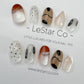 Reusable Minimalist Linea Premium Short Press on Nails Gel Manicure | Fake Nails | Handmade | Lestarco faux nails ML239
