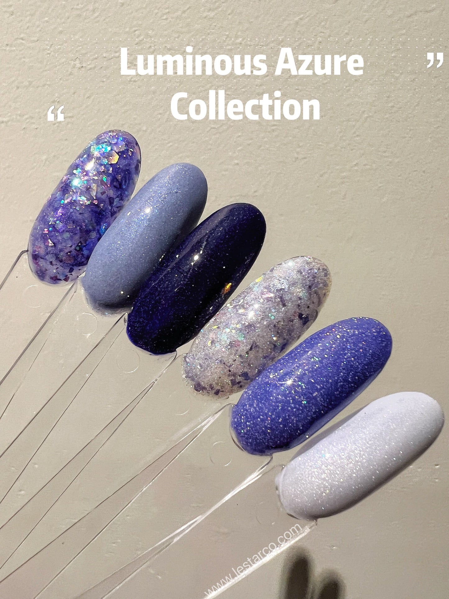 Luminous Azure Collection | Blue Cooler Shifting Glitter Gel Polish Ultra Shine Home Nail DIY False Tips Manicure Nail Art Supply By LUMIQO