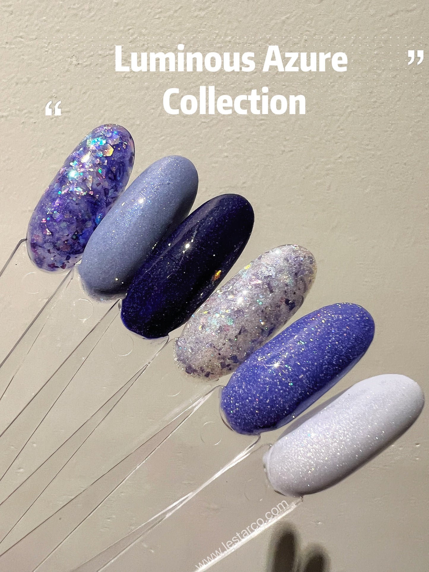 Brilliant Lapis Gel Polish | Sheer Blue w/ Multi Size Chunky Glitter | Ultra Shine Home Nail DIY  Manicure Nail Art Supply By LUMIQO
