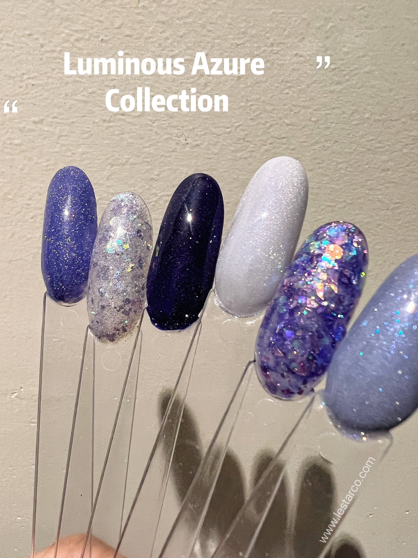Brilliant Lapis Gel Polish | Sheer Blue w/ Multi Size Chunky Glitter | Ultra Shine Home Nail DIY  Manicure Nail Art Supply By LUMIQO
