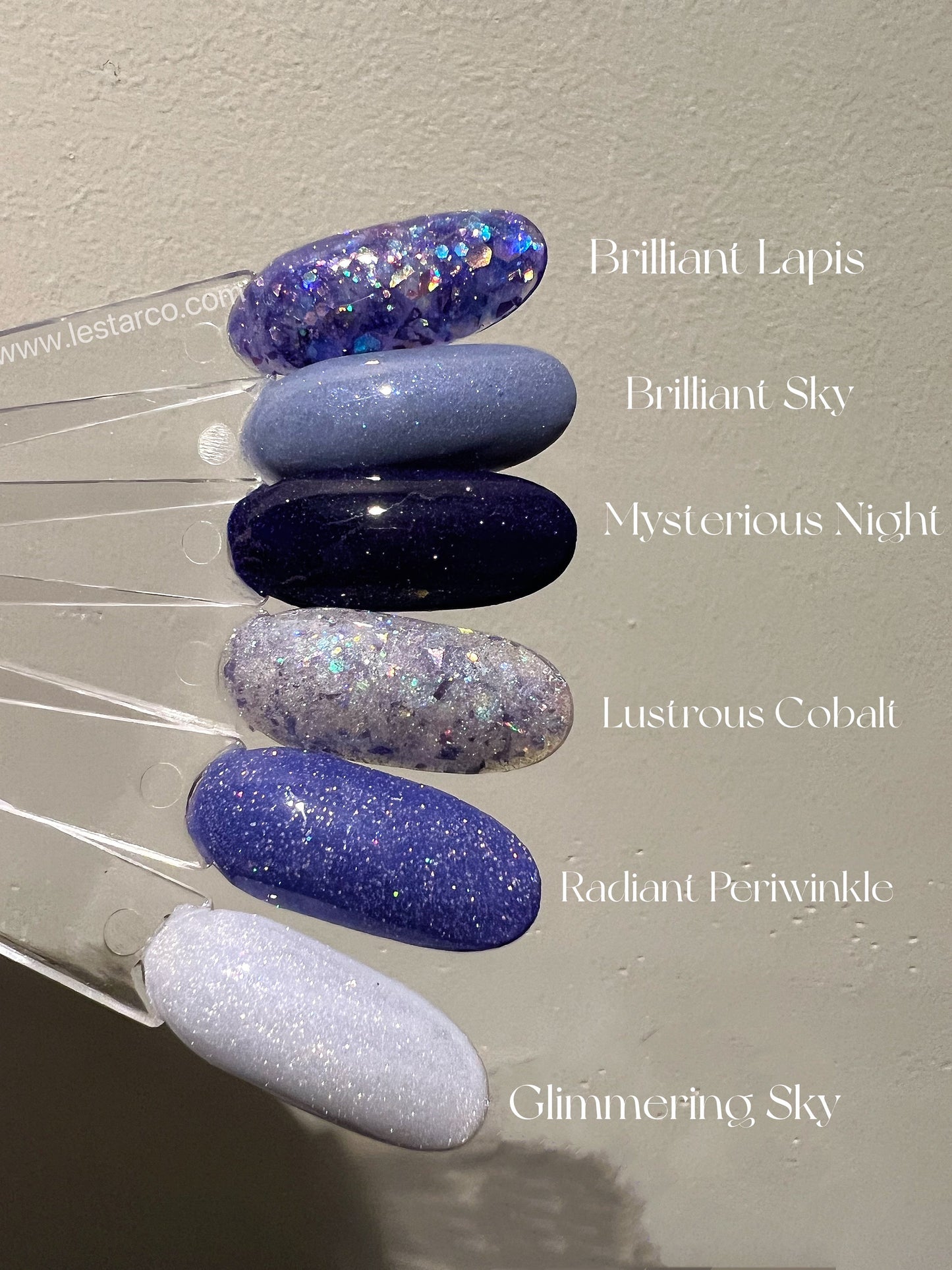 Brilliant Lapis Gel Polish | Sheer Blue w/ Multi Size Chunky Glitter | Ultra Shine Home Nail DIY  Manicure Nail Art Supply By LUMIQO