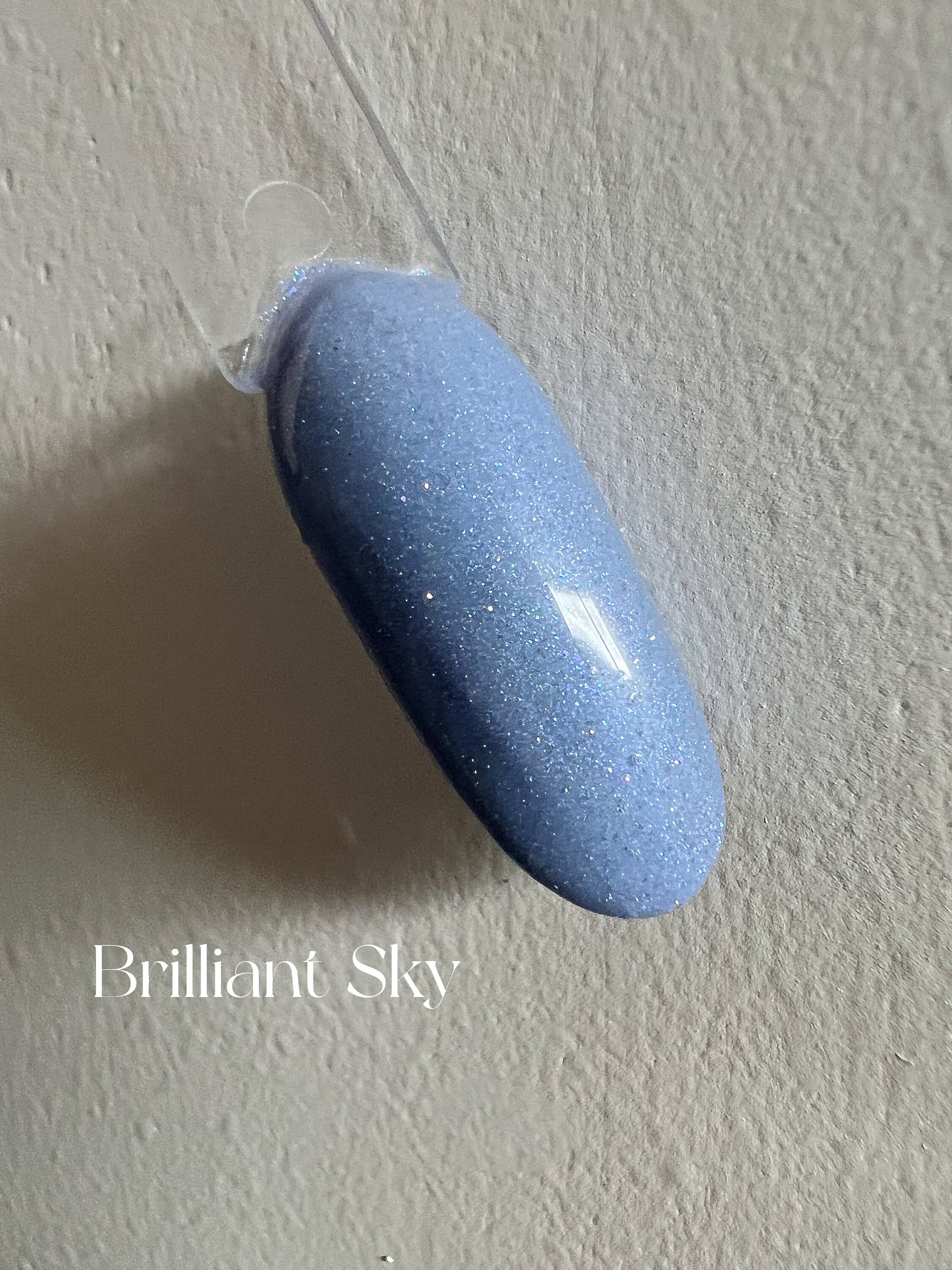 Sky Blue solid gloss color wraps real nail polish strips Gen01 street art |  eBay