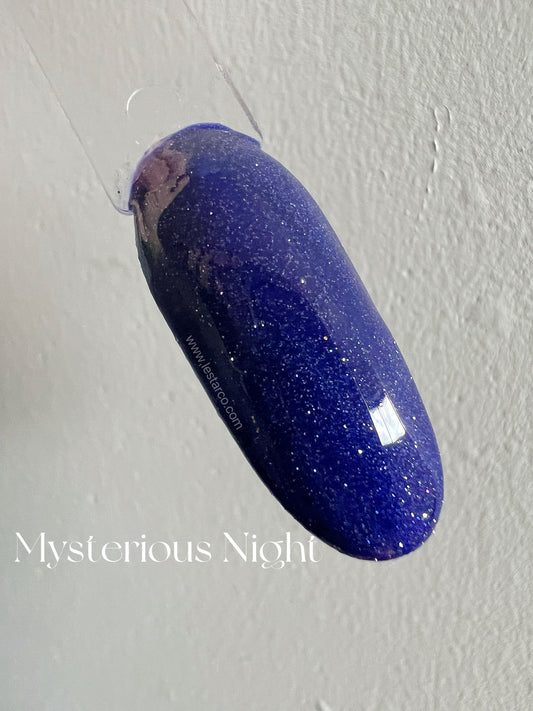 Mysterious Night Gel Polish | Deep Blue w/ Diamond Glitter | Ultra Shine Home Nail DIY  Manicure Nail Art Supply By LUMIQO