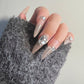 Reusable Dazzling Glamour Premium Short Press on Nails Gel Manicure | Fake Nails | Handmade | Lestarco faux nails ML245