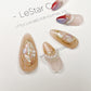 Reusable Chic Cluster Premium Short Press on Nails Gel Manicure | Fake Nails | Handmade | Lestarco faux nails BB246