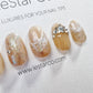 Reusable Cosmic Companion Premium Short Press on Nails Gel Manicure | Fake Nails | Handmade | Lestarco faux nails ML247