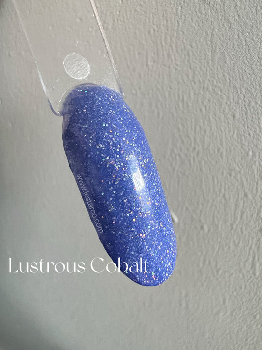 Lustrous Cobalt Gel Polish | Cobalt Blue w/ Holographic Glitter | Ultra Shine Home Nail DIY  Manicure Nail Art Supply By LUMIQO