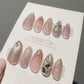 Reusable Shimmering Stone | Premium Press on Nails Gel | Fake Nails | Cute Fun Colorful Gel Nail Artist faux nails TT252