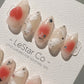 Reusable Sweet Infatuation | Premium Press on Nails Gel | Fake Nails | Cute Fun Colorful Gel Nail Artist faux nails TT254