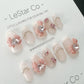 Reusable Princess Pink Bow | Premium Press on Nails Gel | Fake Nails | Cute Fun Colorful Gel Nail Artist faux nails TT271
