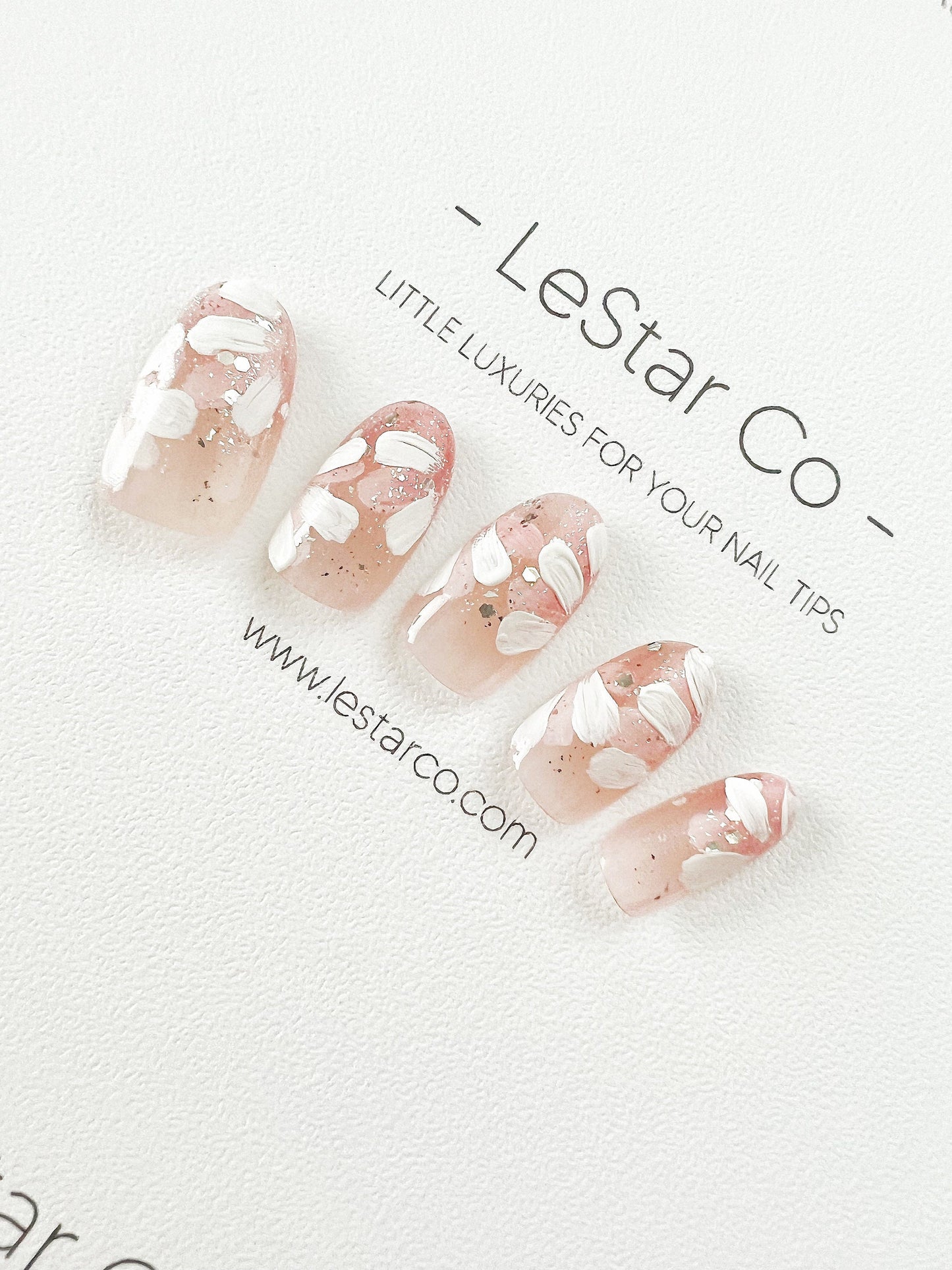 Reusable Floral Tip | Premium Press on Nails Gel | Fake Nails | Cute Fun Colorful Gel Nail Artist faux nails TT270