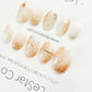 Reusable Chic Gold | Premium Press on Nails Gel | Fake Nails | Cute Fun Colorful Gel Nail Artist faux nails ML288