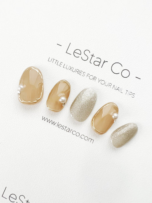 Reusable Crystal Ash | Premium Press on Nails Gel | Fake Nails | Cute Fun Colorful Gel Nail Artist faux nails ML293