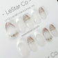 Reusable Rose Gold French | Premium Press on Nails Gel | Fake Nails | Cute Fun Colorful Gel Nail Artist faux nails ML282