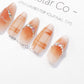 Reusable Peachy Chic | Premium Press on Nails Gel | Fake Nails | Cute Fun Colorful Gel Nail Artist faux nails BB307
