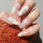 Reusable Silver River | Premium Press on Nails Gel | Fake Nails | Cute Fun Colorful Gel Nail Artist faux nails BB331
