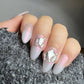 Reusable Pearl Glow | Premium Press on Nails Gel | Fake Nails | Cute Fun Colorful Gel Nail Artist faux nails TMR334