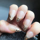 Reusable Golden Face | Premium Press on Nails Gel | Fake Nails | Cute Fun Colorful Gel Nail Artist faux nails ML336