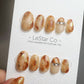 Reusable September | Premium Short Press on Nails Gel Manicure | Fake Nails | Handmade | Lestarco faux nails TS353