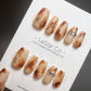 Reusable September | Premium Short Press on Nails Gel Manicure | Fake Nails | Handmade | Lestarco faux nails TS353