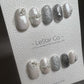 Reusable Silver Rush | Premium Press on Nails Gel | Fake Nails | Cute Fun Colorful Gel Nail Artist faux nails TMR364