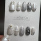 Reusable Silver Rush | Premium Press on Nails Gel | Fake Nails | Cute Fun Colorful Gel Nail Artist faux nails TMR364