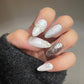 Reusable Silver Rush | Premium Press on Nails Gel | Fake Nails | Cute Fun Colorful Gel Nail Artist faux nails TMR364