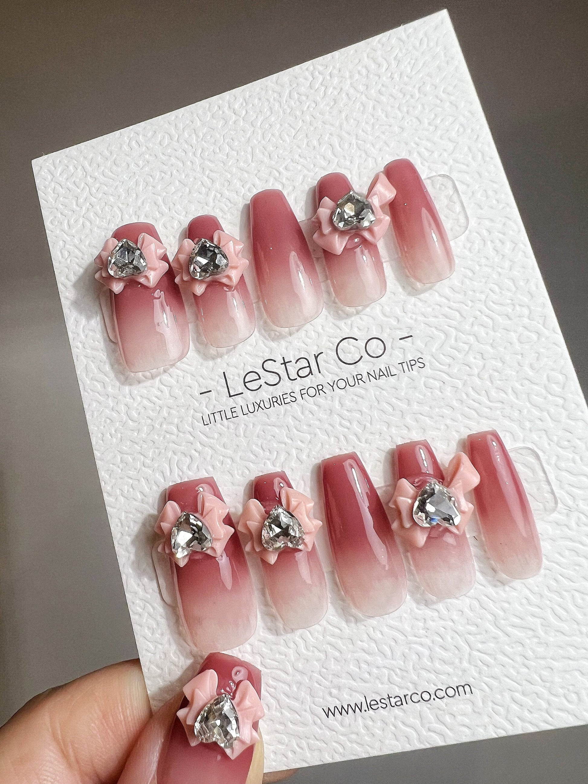 Reusable Perfect Love | Premium Press on Nails Gel | Fake Nails | Cute Fun Colorful Gel Nail Artist faux nails TMR350