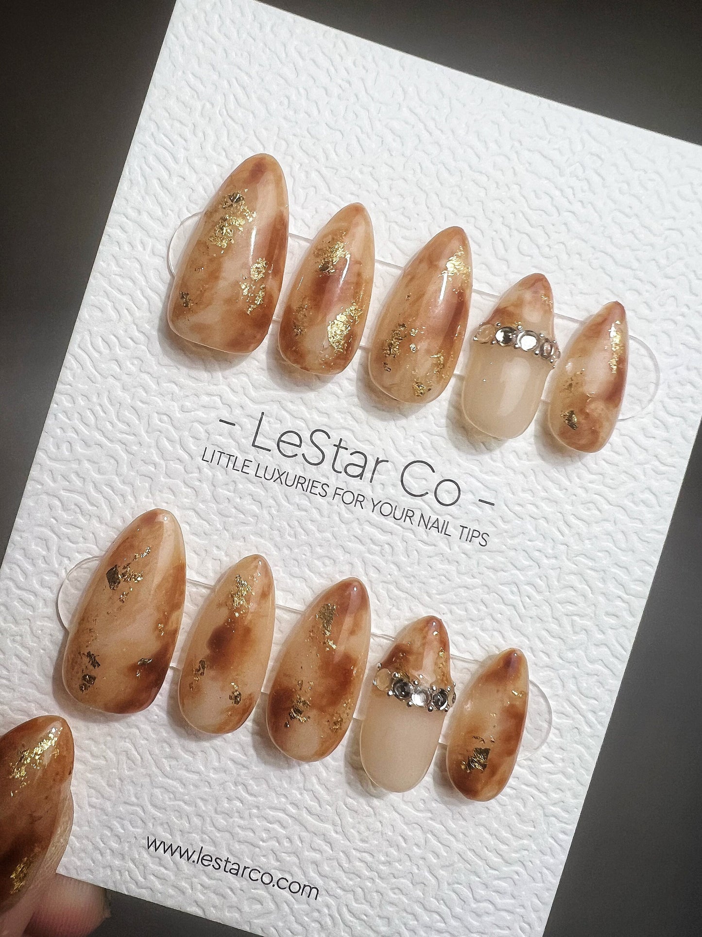 Reusable September | Premium Short Press on Nails Gel Manicure | Fake Nails | Handmade | Lestarco faux nails TS353