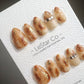 Reusable September | Premium Short Press on Nails Gel Manicure | Fake Nails | Handmade | Lestarco faux nails TS353