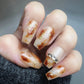 Reusable September | Premium Short Press on Nails Gel Manicure | Fake Nails | Handmade | Lestarco faux nails TS353