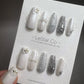 Reusable Silver Rush | Premium Press on Nails Gel | Fake Nails | Cute Fun Colorful Gel Nail Artist faux nails TMR364