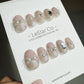Reusable Serena Pink Cat-Eye | Premium Press on Nails Gel | Fake Nails | Cute Fun Colorful Gel Nail Artist faux nails TMR375