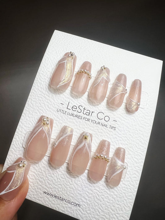 Reusable Mermaid Tear| Premium Press on Nails Gel | Fake Nails | Cute Fun Colorful Gel Nail Artist faux nails TMR371