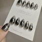 Reusable Middle of the Night | Premium Press on Nails Gel | Fake Nails | Cute Fun Colorful Gel Nail Artist faux nails TMR390