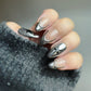 Reusable Star Light Sliver French Star| Premium Press on Nails Gel | Fake Nails | Cute Fun Colorful Gel Nail Artist faux nails TMR377