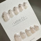 Reusable A fresh start French Nails Premium Short Press on Nails Gel Manicure | Fake Nails | Handmade | Lestarco faux nails TMR384