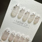 Reusable A fresh start French Nails Premium Short Press on Nails Gel Manicure | Fake Nails | Handmade | Lestarco faux nails TMR384