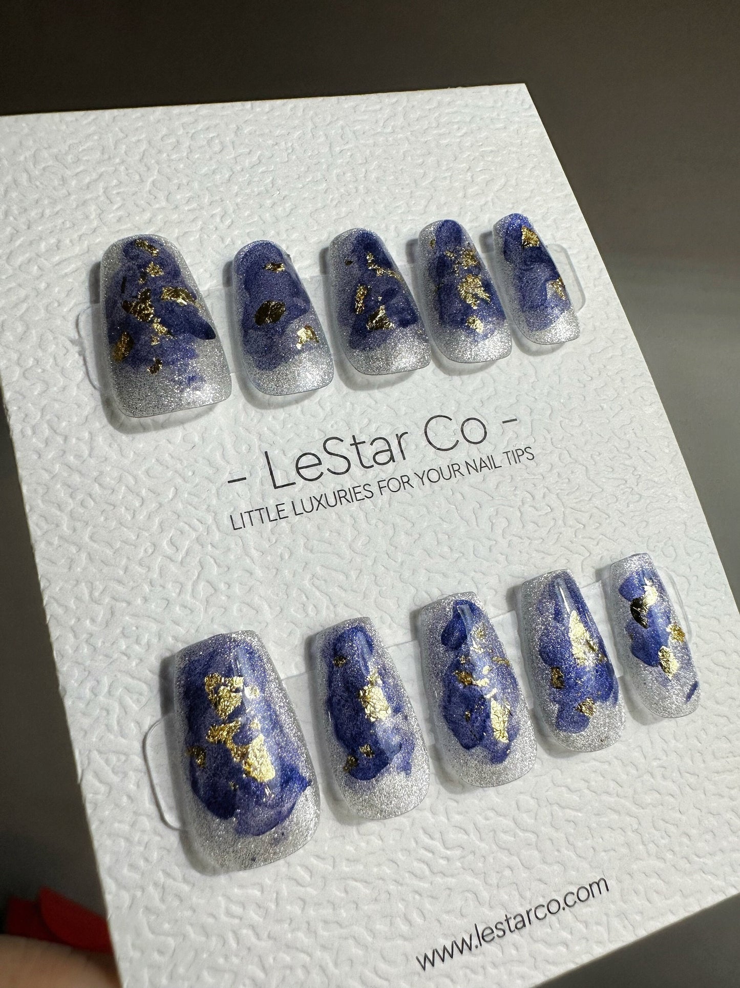 Reusable A Great Story Cat-eye Effect | Premium Press on Nails Gel | Fake Nails | Cute Fun Colorful Gel Nail Artist faux nails ML385