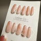 Reusable Pink Swirl | Premium Press on Nails Gel | Fake Nails | Cute Fun Colorful Gel Nail Artist faux nails TMR391