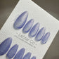 Reusable Jump Into It Sheer Blue Cat eye | Nails Premium Press on Nails Gel Manicure | Fake Nails | Handmade | Lestarco faux nails 397zz