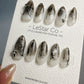 Reusable Midnight Butterfly| Premium Press on Nails Gel | Fake Nails | Cute Fun Colorful Gel Nail Artist faux nails BB403
