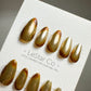 Reusable My Cure Gold Ombre| Premium Press on Nails Gel | Fake Nails | Cute Fun Colorful Gel Nail Artist faux nails TMR411
