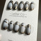 Reusable Eclipse Metallic Chrome Bronze | Premium Press on Nails Gel | Fake Nails | faux nails QN424
