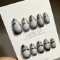 Reusable Eclipse Metallic Chrome Bronze | Premium Press on Nails Gel | Fake Nails | faux nails QN424