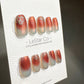 Reusable Orange Blossom Sunset Gradient | Premium Press on Nails Gel | Fake Nails | faux nails QN426