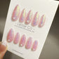 Reusable Cosmic Blush Reflective Pink | Nails Premium Press on Nails Gel Manicure | Fake Nails | Handmade | faux nails 432